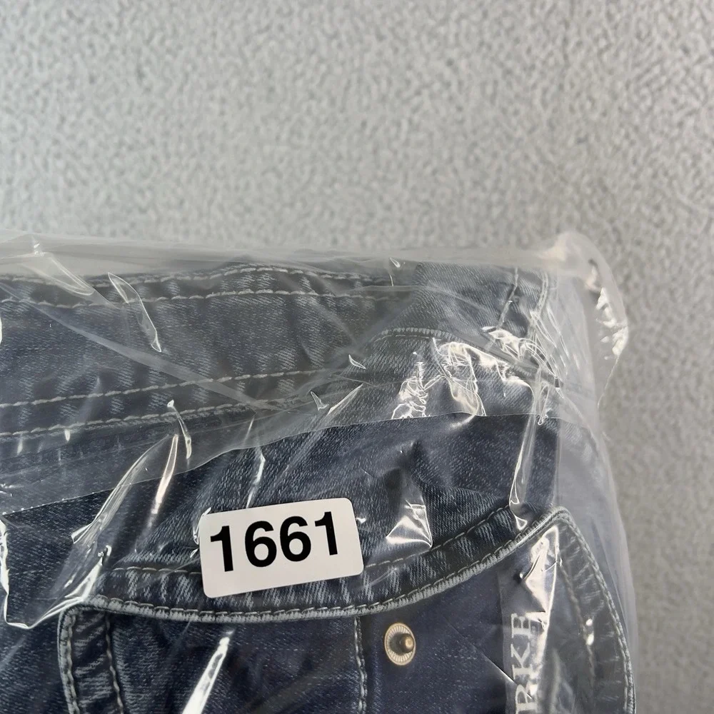 BKE‎ Men Jacket MEDIUM Blue Denim Jacket Western Button Trucker Stretch